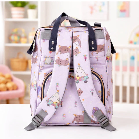 Juelike - Waterproof Diaper Backpack - Purple - Fox