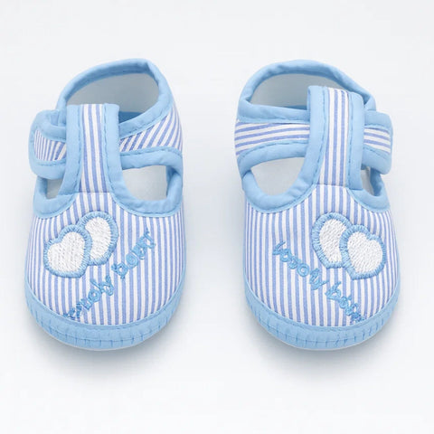 Xiao - Booties - Blue - Lines & Heart