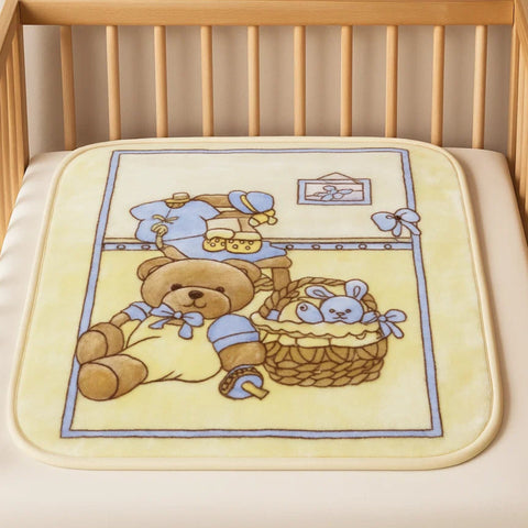 Junio Kids Single Ply - Zip Blanket - Yellow - Single Bear - 25