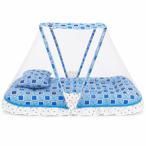 Infant Mosquito Bed Net - Blue - Check - 26