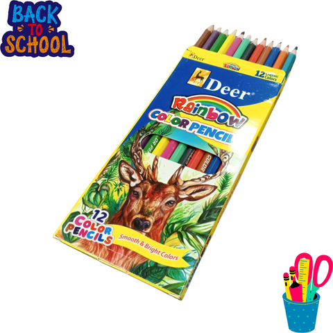 Deer Rainbow - Color Pencils - Yellow