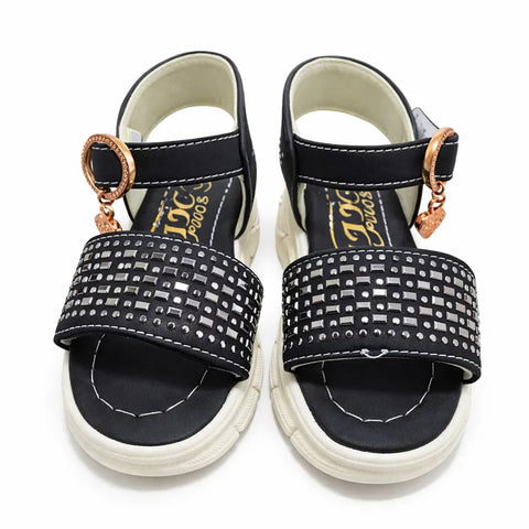 Girls - Sandal - Black - Mirror