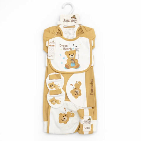 JL - Cotton Interlock - 10 Pieces - Dream Bear - Starter Set - Mustard