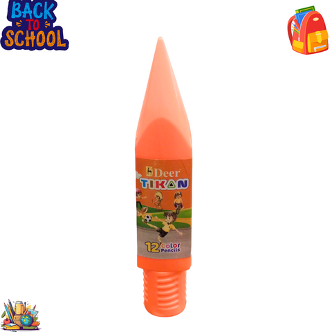 Deer - 12 Pieces - Color Pencils - Cone