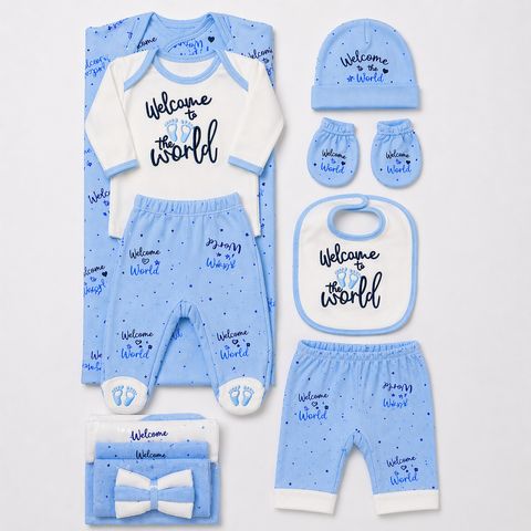 JL - Cotton Interlock - 12 Pieces - Welcome - Starter Set - Blue