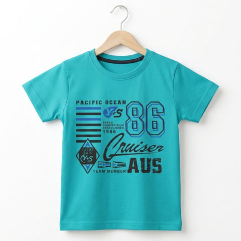 GT - Short Sleeve - Round Neck - T-Shirt - Green - Pacific