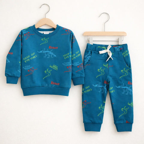 Z Kids - 2 Pieces - Suit Set - Blue - Dino Roar