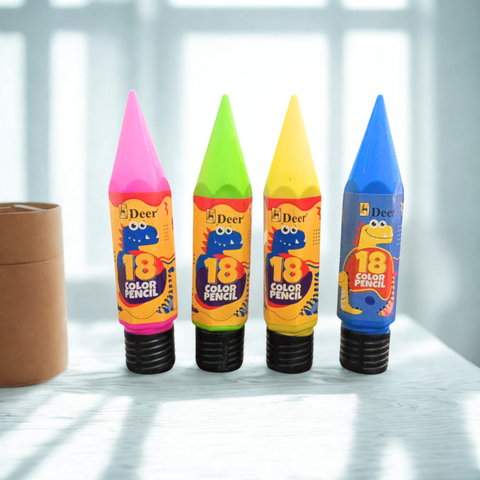 Deer - 18 Pieces - Color Pencils - Cone