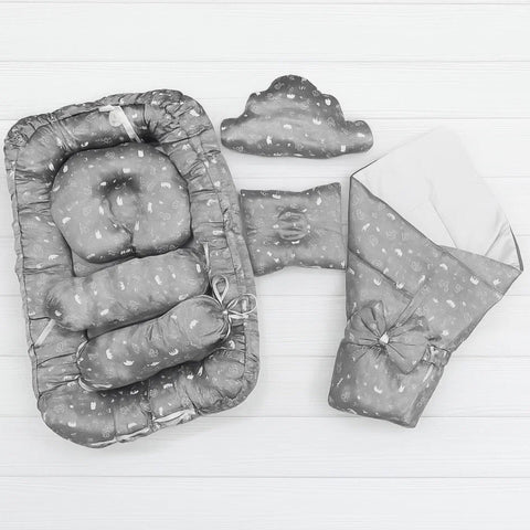 Silk - 7 Pieces - Snuggle Bed - Grey - Crown - 25