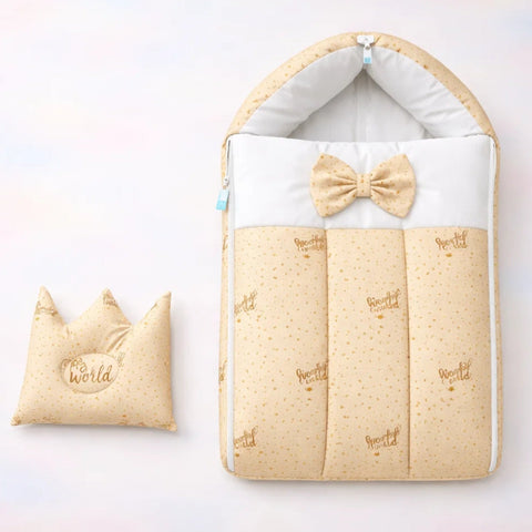 Cotton - Hooded Carry Nest - Skin - Stars & Welcome - 26