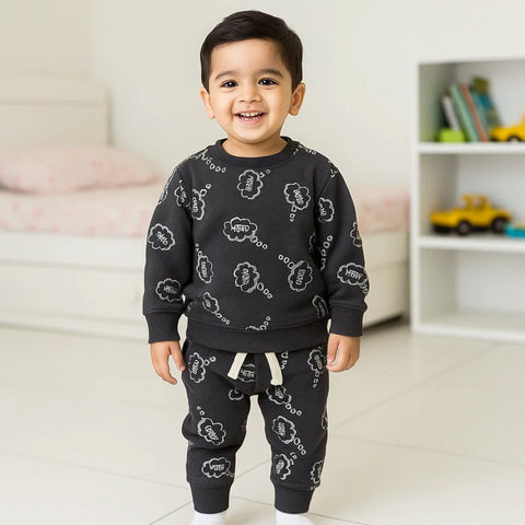 Z Kids - 2 Pieces - Suit Set - Charcoal Grey - Happy - 25