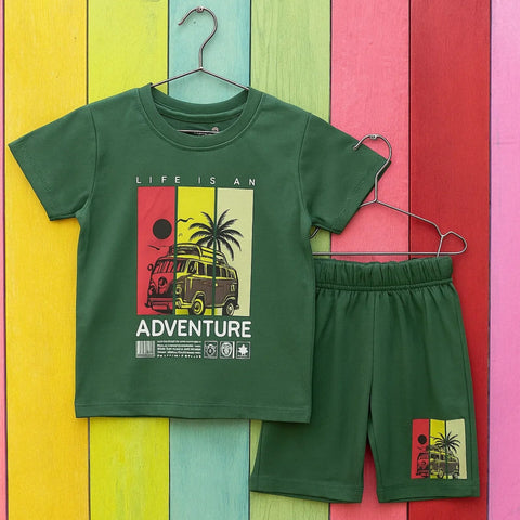 TBS_BRL - T-Shirt & Shorts - Green - Adventure