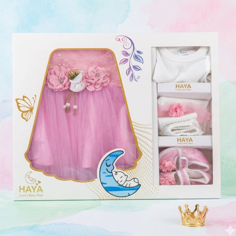 HY - 5 Pieces - Starter Set Box - Three Flowers - Plain - Purple