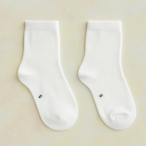 Pair of 2 Socks - 1-3 Years (S) - White & White