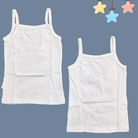 Pack of 2 - Girl's Camisole - White