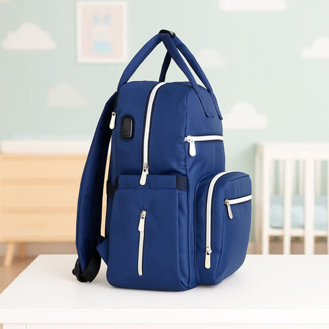 Bebesitos - Waterproof Diaper Backpack - Blue