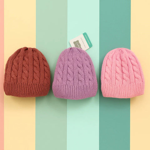 Hudson Baby - Pack of 3 Caps - Pink Purple Coffee Pink