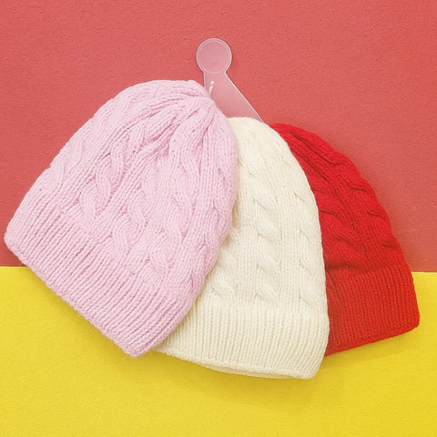 Hudson Baby - Pack of 3 Caps - Dark Pink Skin Pink