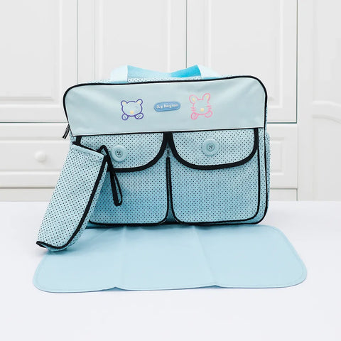 3 Pieces - Baby Kingdom - Dotted Bag Set
