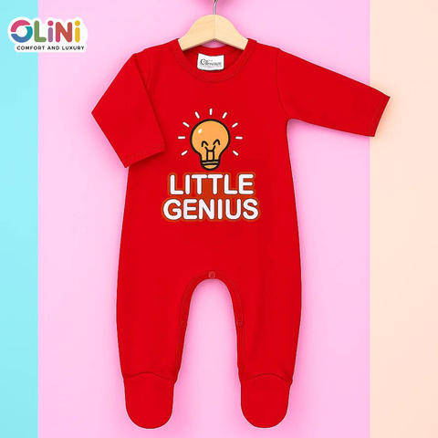 OLINI - Fleece - Romper - Red - Little Genius