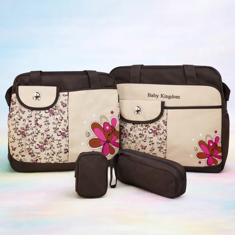 4 Pieces - Butterfly - Bag Set - Brown