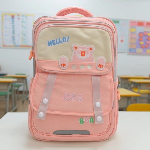 School Bag - Pink - Bear - DW08