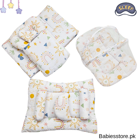 8 Pieces Bedding Set - Vol 05-25 - White - Jungle Fun