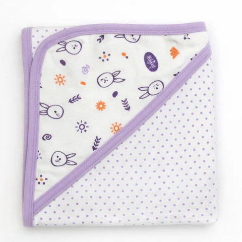 B&B - Cotton Jersey - Wrapping Sheet - Purple - Dots - 26