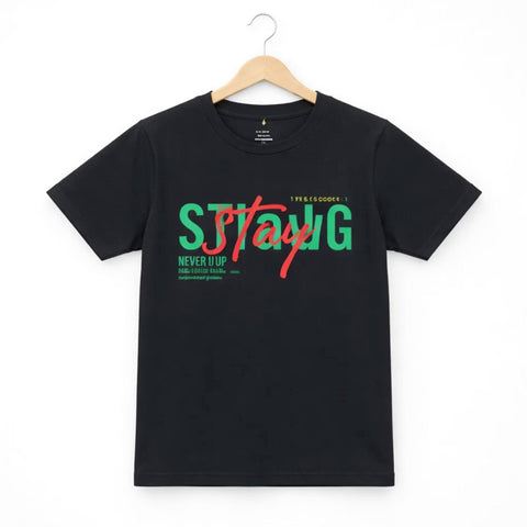 Bonton - T-Shirt - Stay Strong - Black