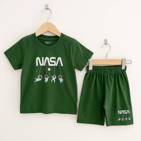 TBS_BRL - T-Shirt & Shorts - Green - NASA