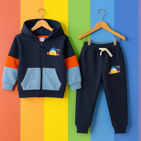 MT - 2 Pieces - Hooded Set - Navy - Hug