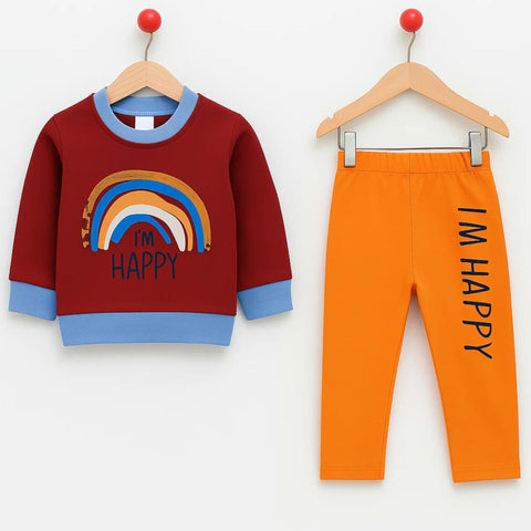 Nijntje - Suit Set - Maroon - Rainbow - 25