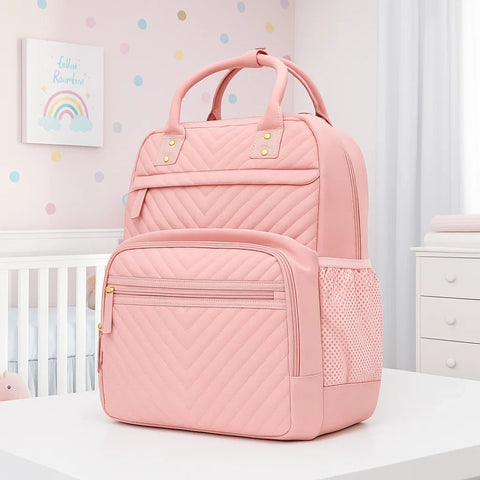 Sarah Aly - Fashion Waterproof Diaper Backpack - Pink