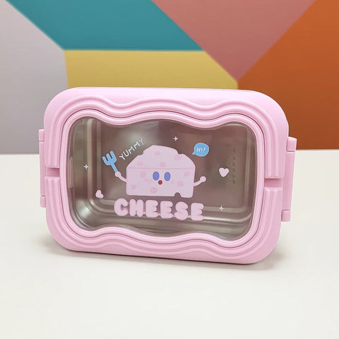 Lunch Box - Cheese - Pink - China - 6336