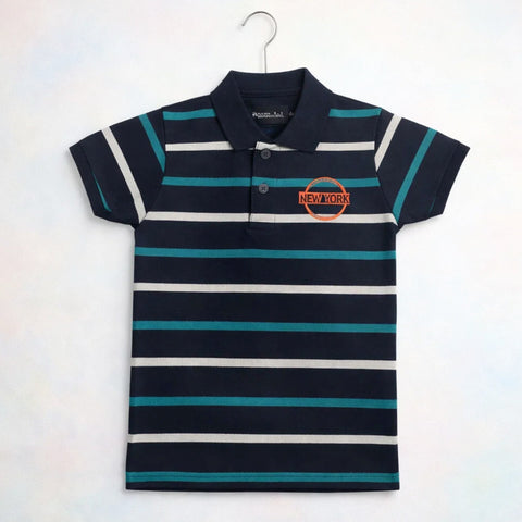 GT - Short Sleeve - Polo T-Shirt - Black & Grey - Newyork