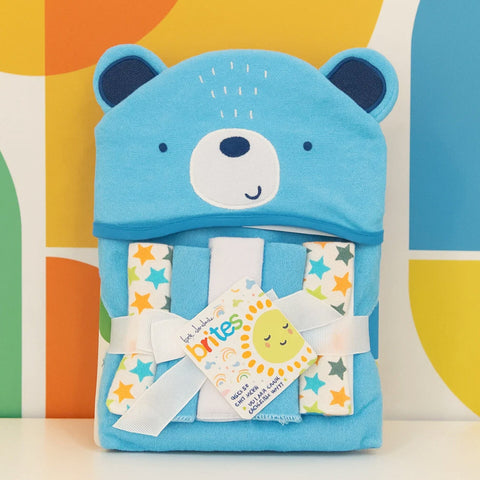 6 Pieces - Bath Towel - Gift Set - Blue - Bear - China