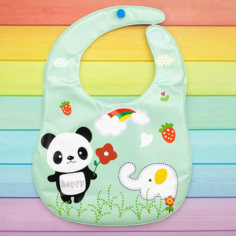 Baby Bib - Panda & Elephant