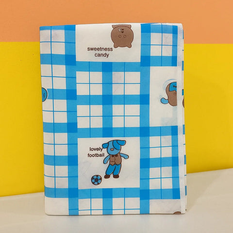 Diaper Changing Sheet - Blue - Football Candy