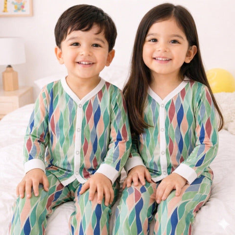 TBS - Cotton Jersey - Night Suit - Multicolour - Pattern - 26