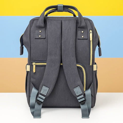Fashion - 2 In 1 - Waterproof Diaper Backpack - Grey