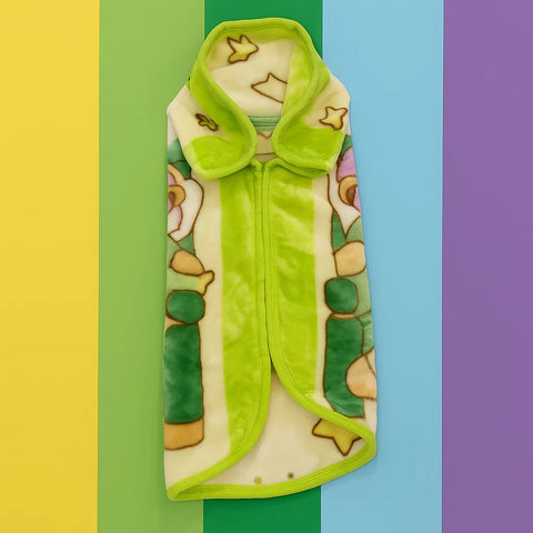 Junio Kids Single Ply - Zip Blanket - Green - Triple Bear - 25