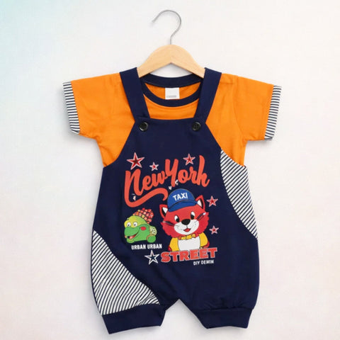 Hungle - 2 Pieces - Dungaree Set - Orange - New York Street