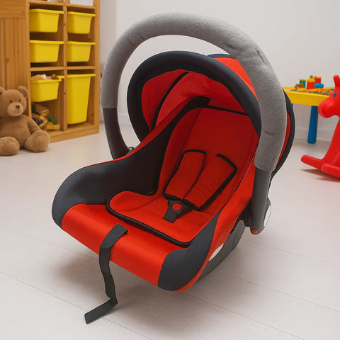 Double Cushion - Carry Cot - Red & Black