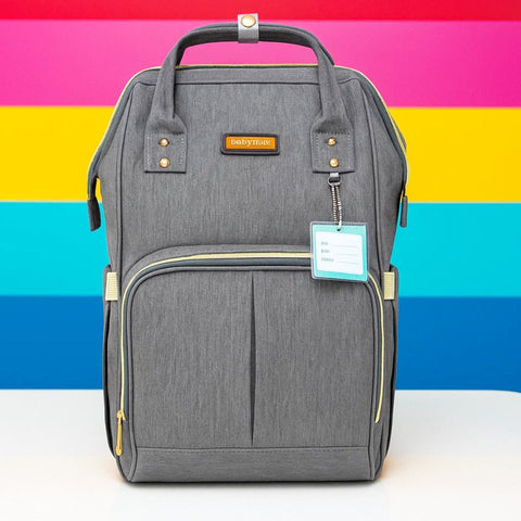 Fashion - 2 In 1 - Waterproof Diaper Backpack - Grey