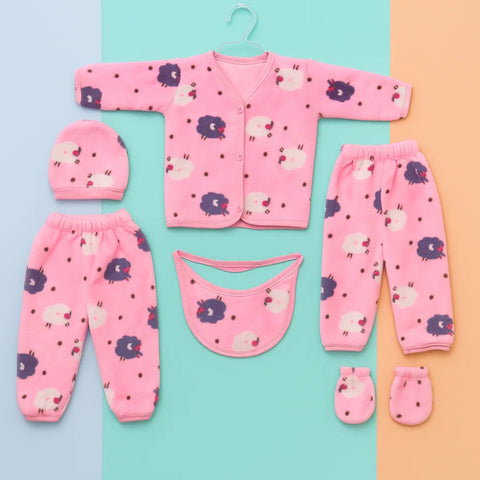 Fleece - 6 Pieces - Starter Set - Pink - Sheeps