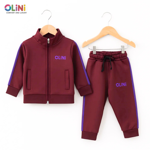 OLINI - 2 Pieces - Track Suit - Maroon