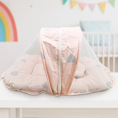 Mosquito Bed Net - Vol-04-25 - Pink - Hearts