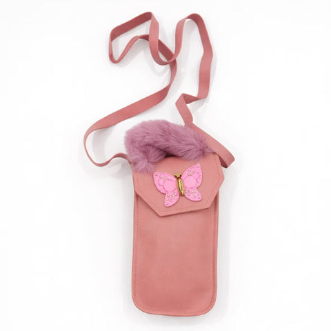 Girl's - Fashion Hand Bag - Pink - Butterfly