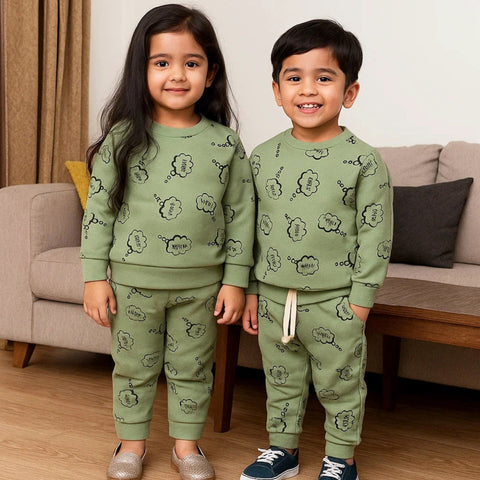 Z Kids - 2 Pieces - Suit Set - Green - Happy - 25