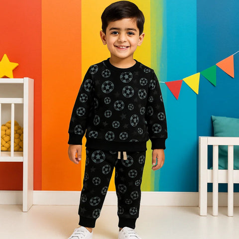 Z Kids - 2 Pieces - Suit Set - Black - Football - 25